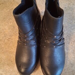 Black Studded Ankle Boots